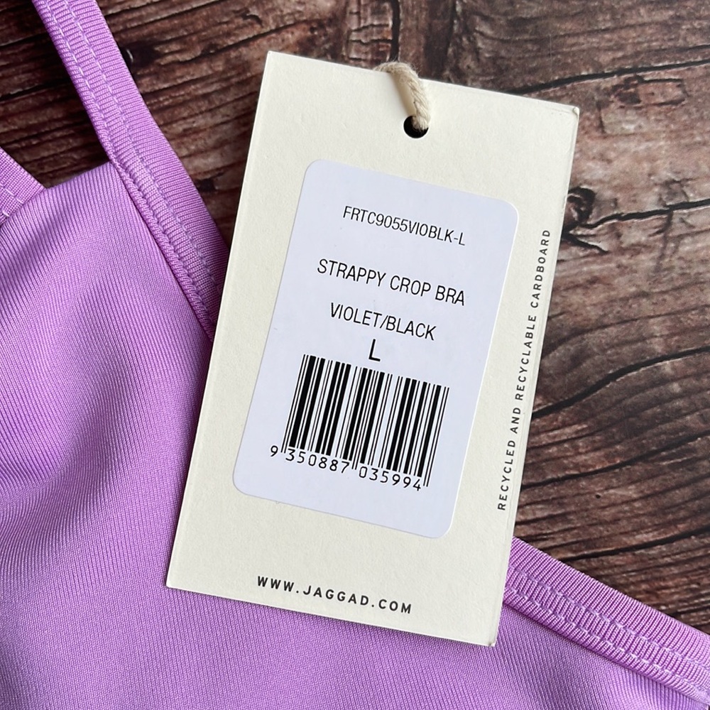 JAGGAD | Strappy Crop Bra in Violet/Black - Picture 5 of 7
